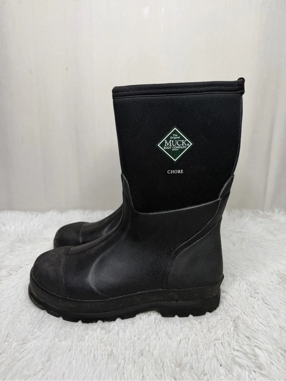 MUCK BOOTS / black classic Chore tall boots / men's 8 women's 9